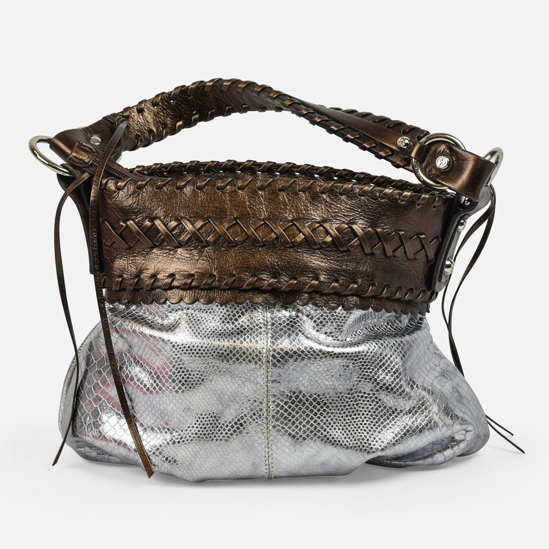 FRANCESCO BIASIA Golden Erin Large Leather Hobo Bag (1 of 11)