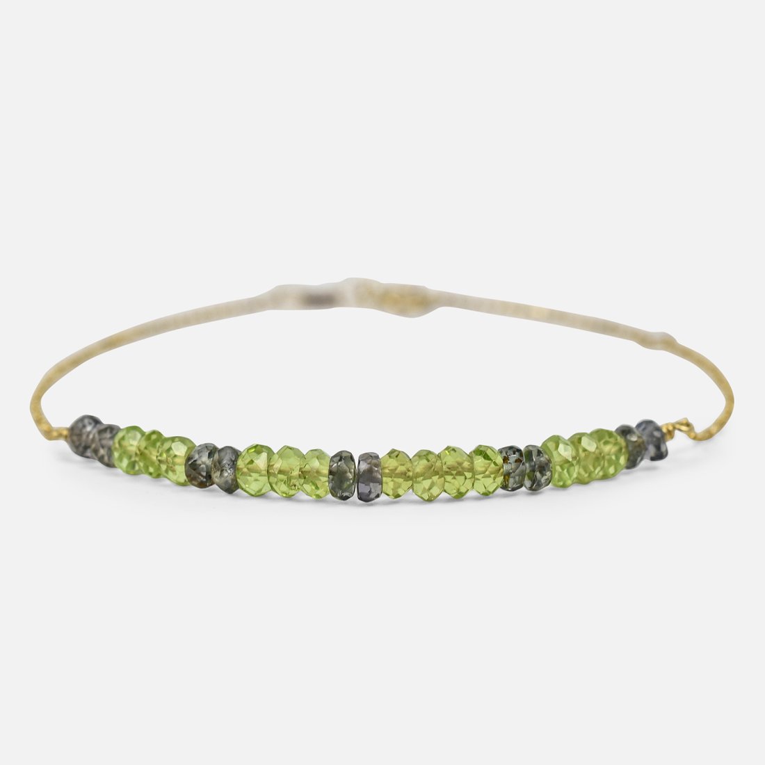JEWELMAK 14k Gold Clasp  Peridot Bracelet (1 of 5)