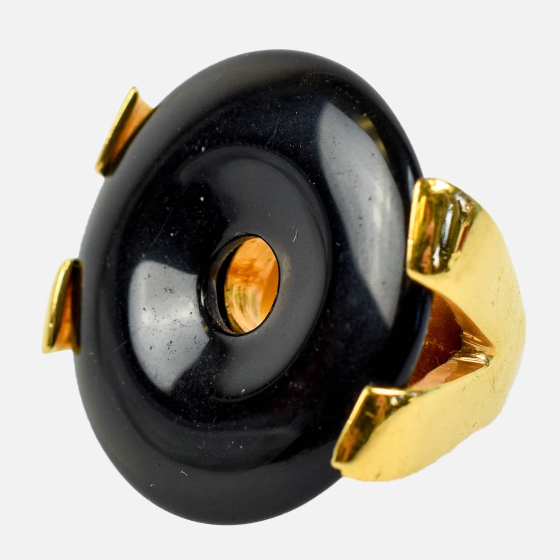 YVES SAINT LAURENT Ladies Costume Cocktail Disk Statement Ring (1 of 10)
