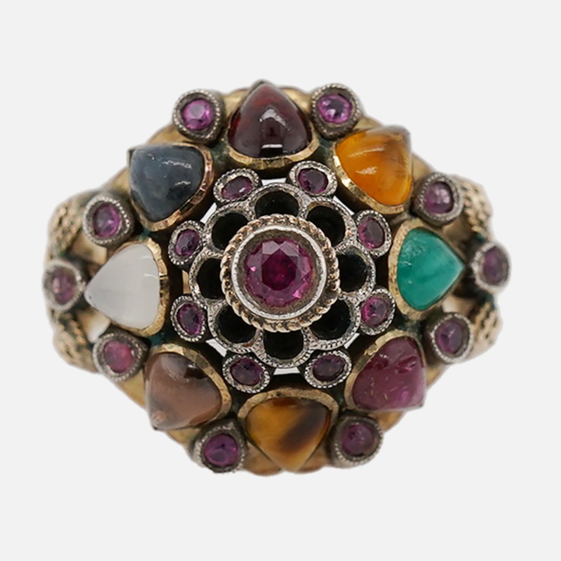 PRINCESS COCKTAIL RING Vintage 18K Multi-Gemstone (1 of 8)