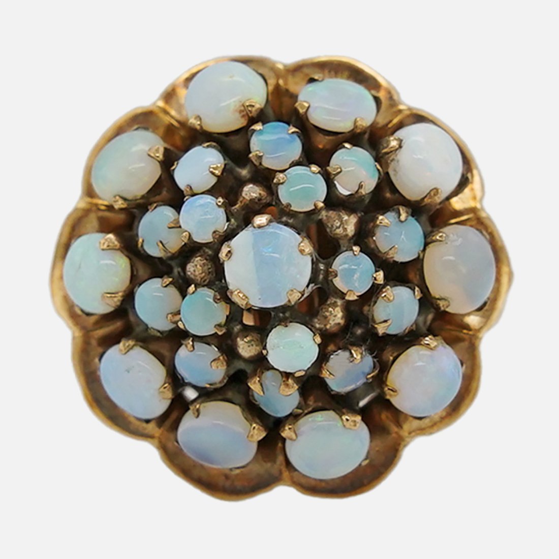 PRINCESS RING Vintage 14K Gold  Opal Gemstone Statement  Ring (1 of 9)