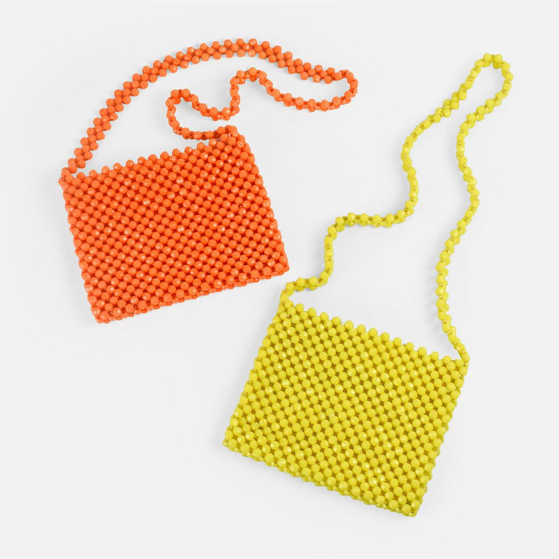 BEAD BAGS Vintage Italian Beaded Shoulder Handgags MCM (1 of 17)