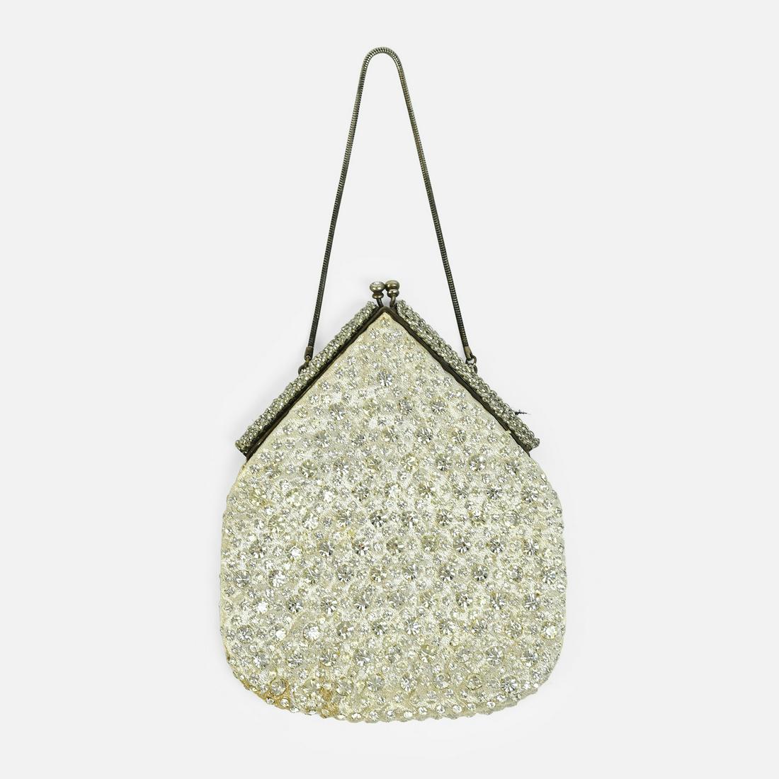 RHINESTONE Vintage  Art Deco Evening Handbag (1 of 7)