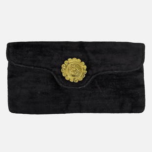 PAUL HARRIS Vintage Italian Velvet Clutch Evening Handbag: Made in Italy, for Paul Harris