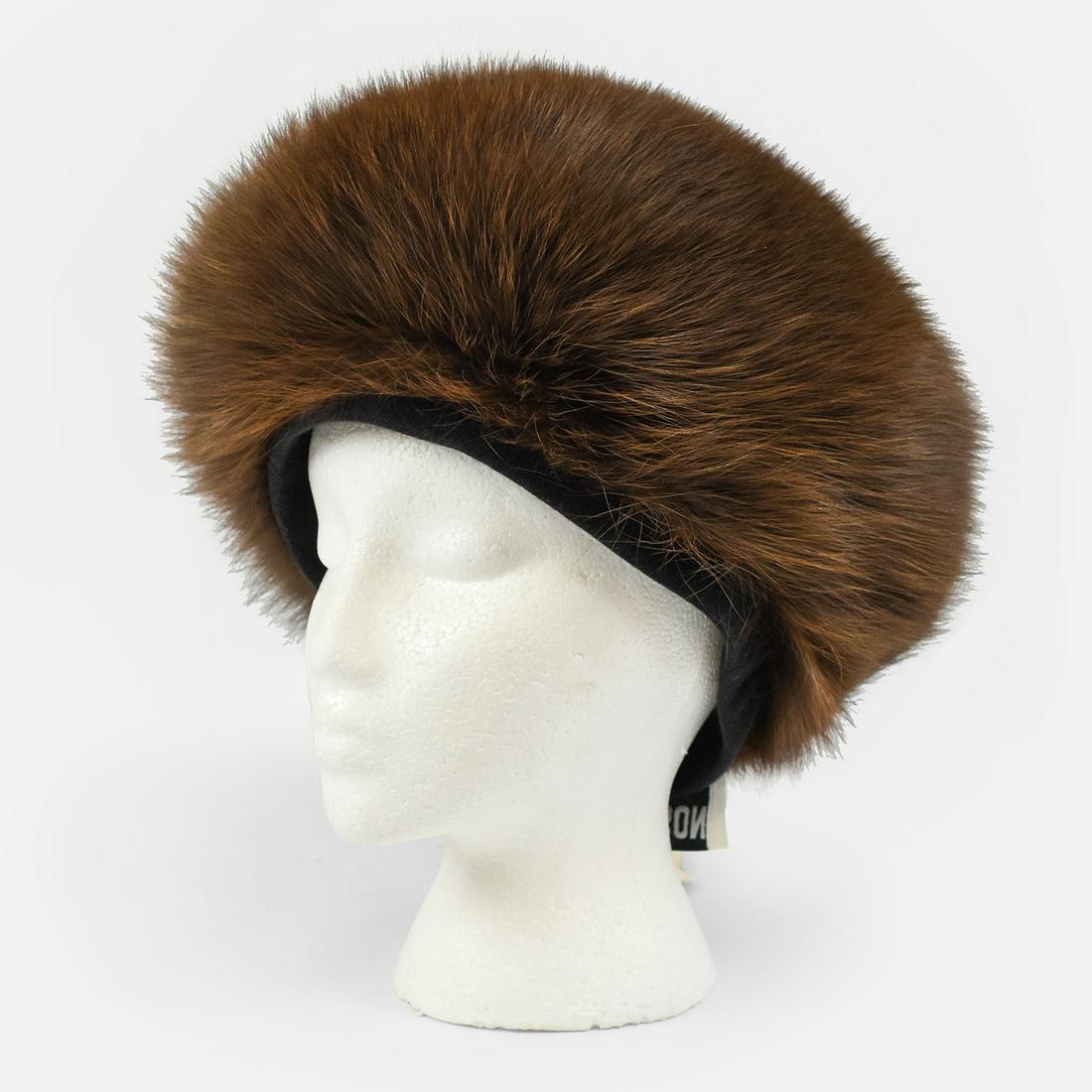 DON ANDERSON Vintage Dyed Blue Fox Fur Hat (1 of 9)