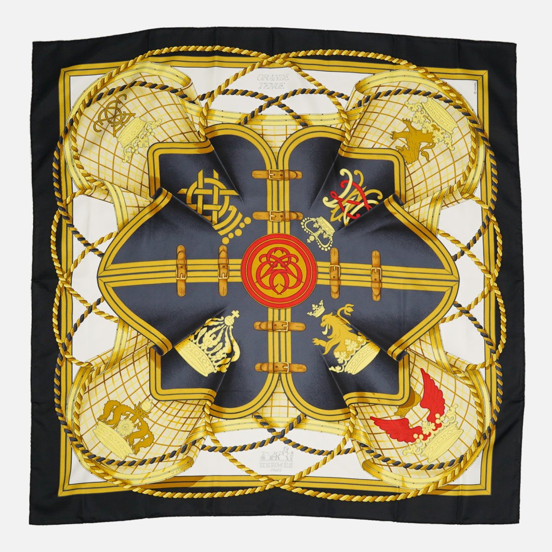 HERMES Grande Tenue Silk Scarf (1 of 7)
