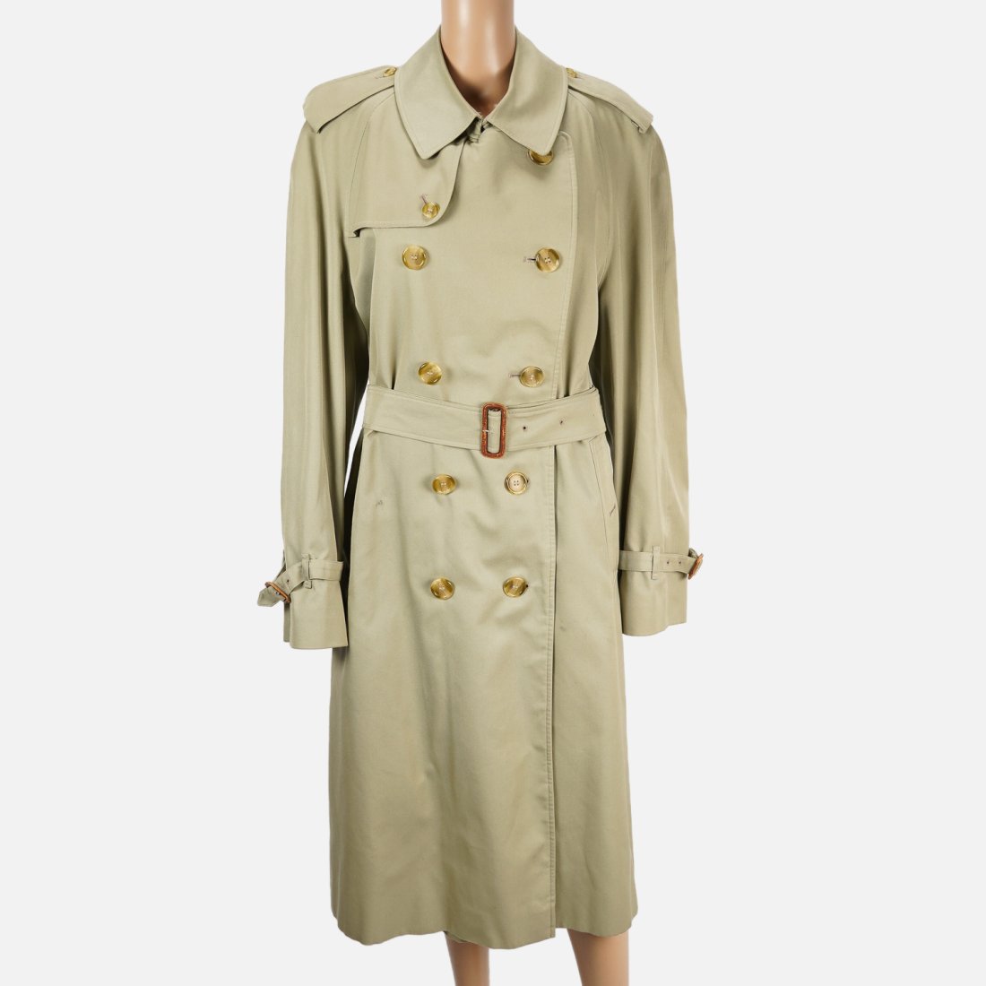 BURBERRY Men's Beige Trench Coat with Original Interior Lining (1 of 10)