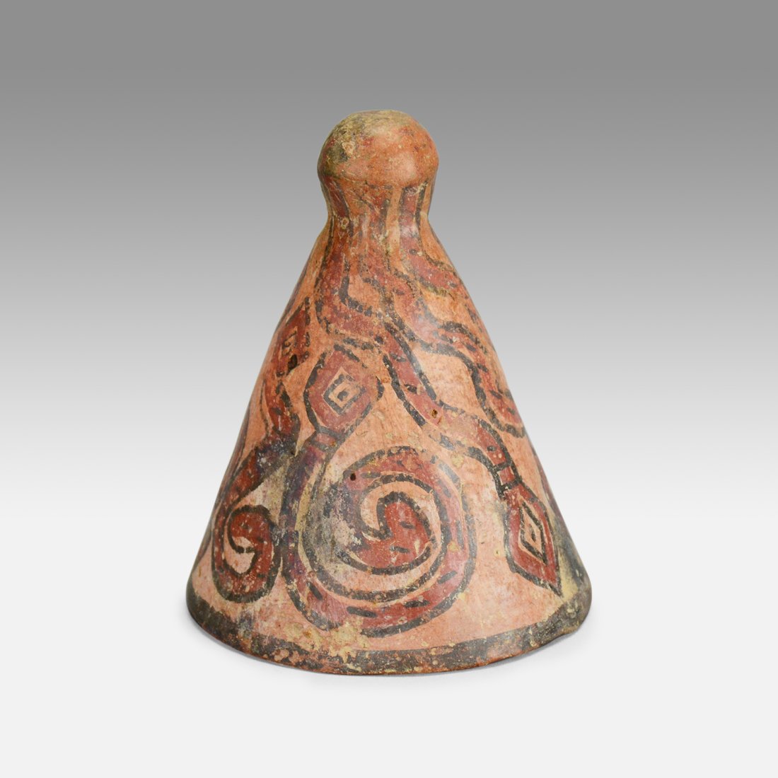 Antique Pre-Columbian Painted Pottery Cone Bell Cup Nazca Southern Peru (1 of 9)