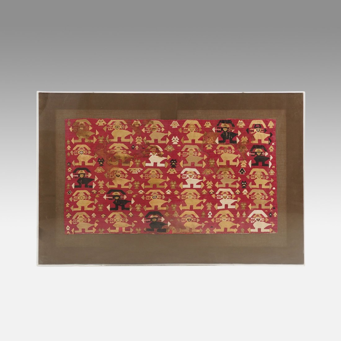 Large Antique 12thC Pre-Columbian Chancay Embroidered Textile Fragment (1 of 9)