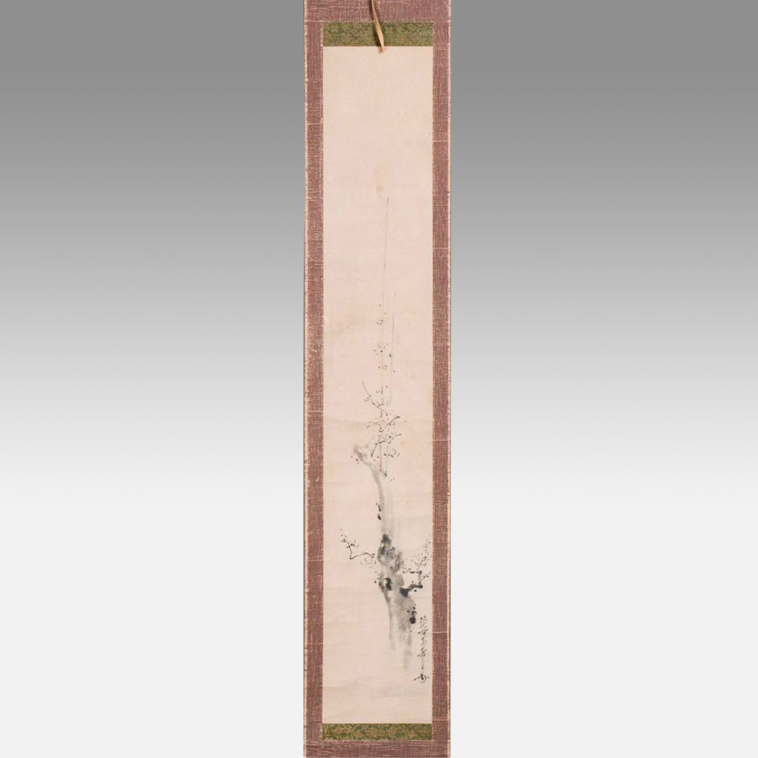 Antique 18th-19thC Japanese Kano School Hand Painted Kakejiku Scroll Cherry Bough (1 of 14)