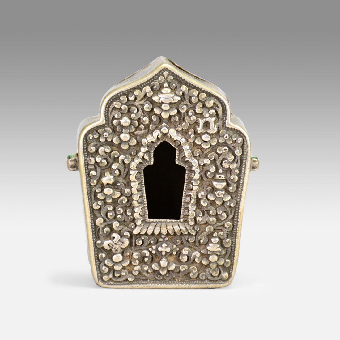 Antique 18thC Silver and Copper Portable Deity Shrine Gau Box Tibet (1 of 18)