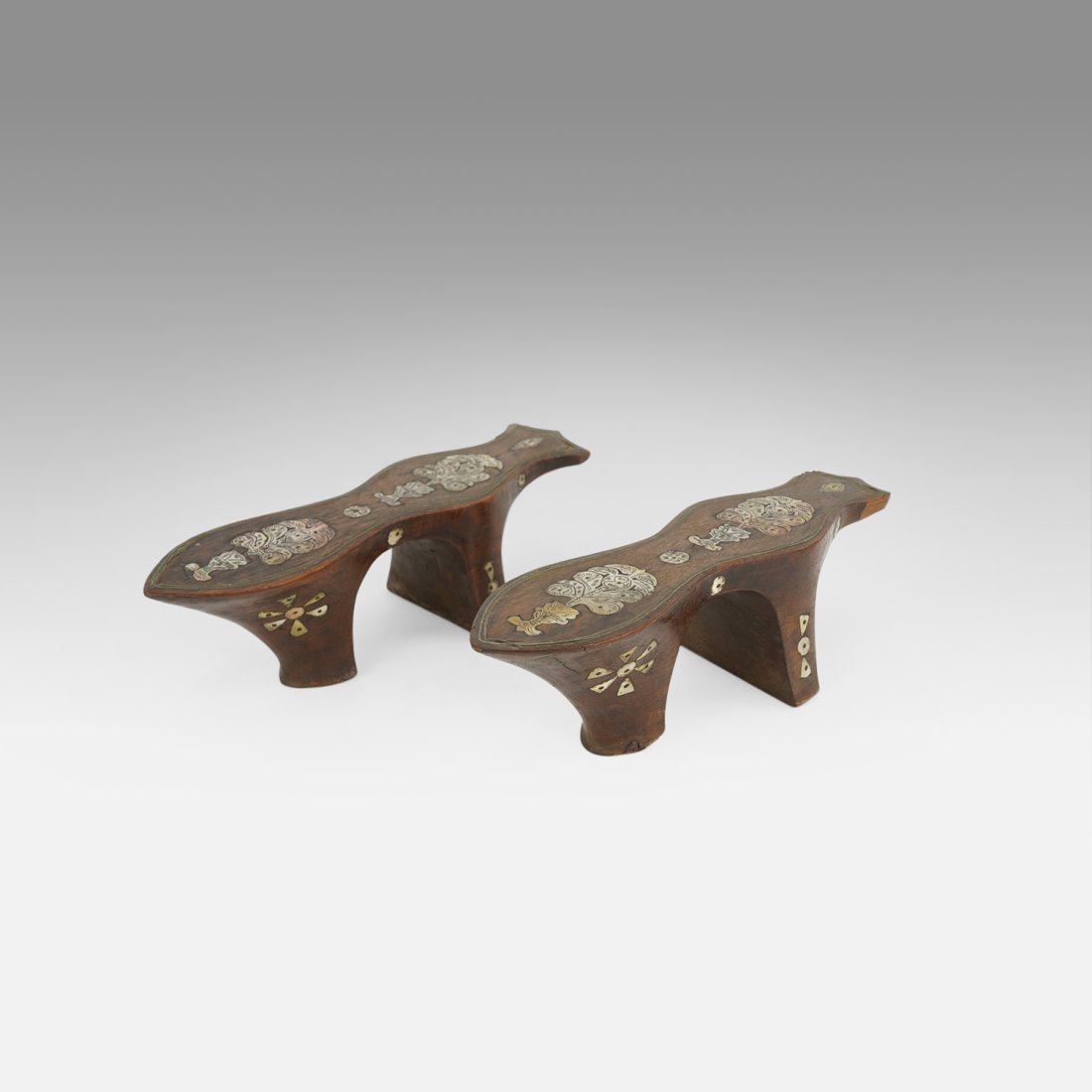 Antique 19thC Turkish Ottoman Hammam Wood Shoes w/Mother of Pearl Inlay (1 of 12)