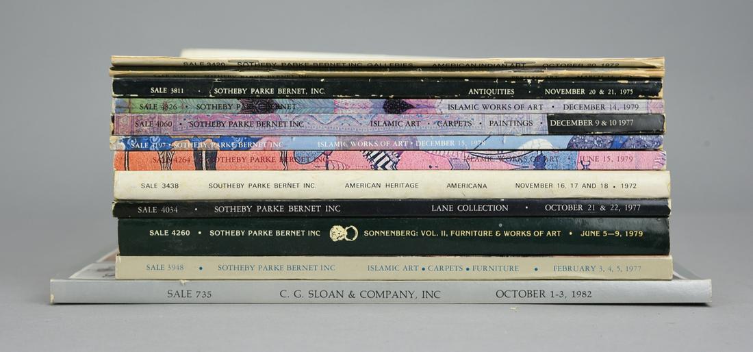 12 Sotheby's & Sloan's  Americana, Antiquities, Islamic Art, and Other Catalogs 1970s-80s (1 of 5)