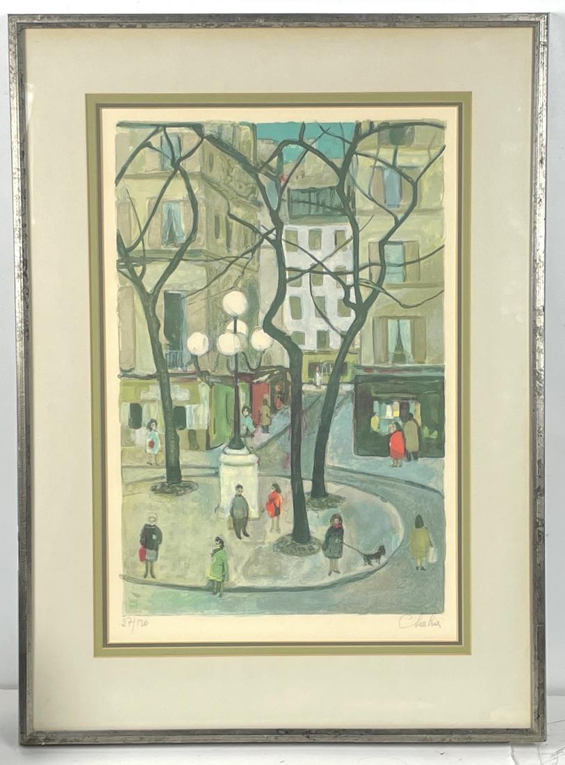 Chabrier, Nathalie. Pencil Signed Lithograph in Colors (1 of 4)