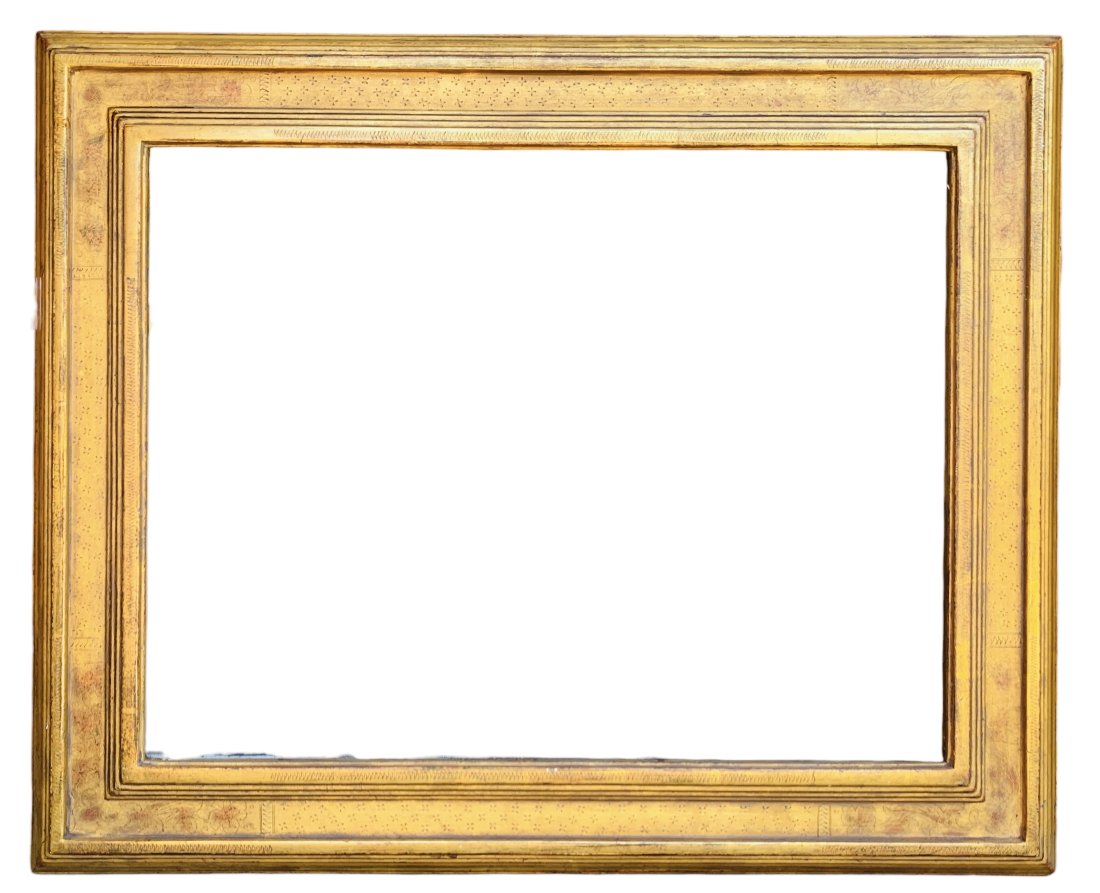 Wide Giltwood Arts and Crafts Picture Frame. Ca mid 20thC. (1 of 3)