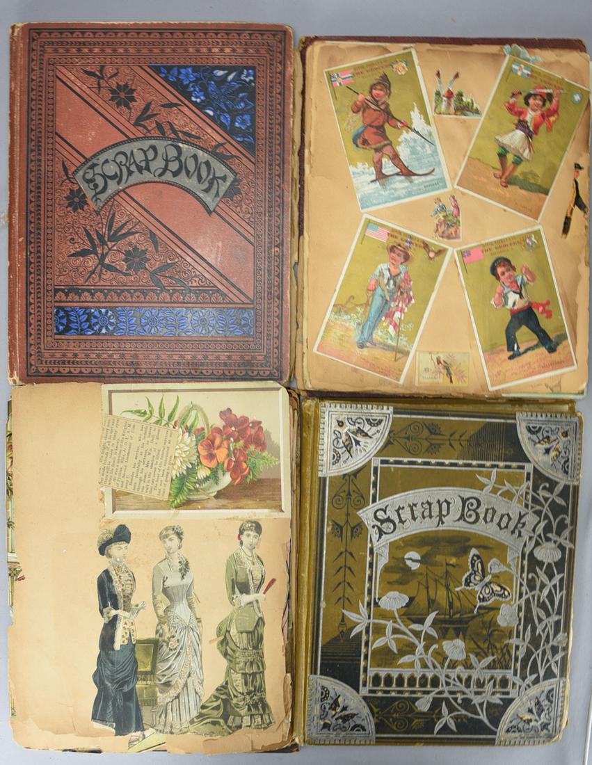 Group of Three 19thC Antique Victorian Era Scrapbooks (1 of 14)