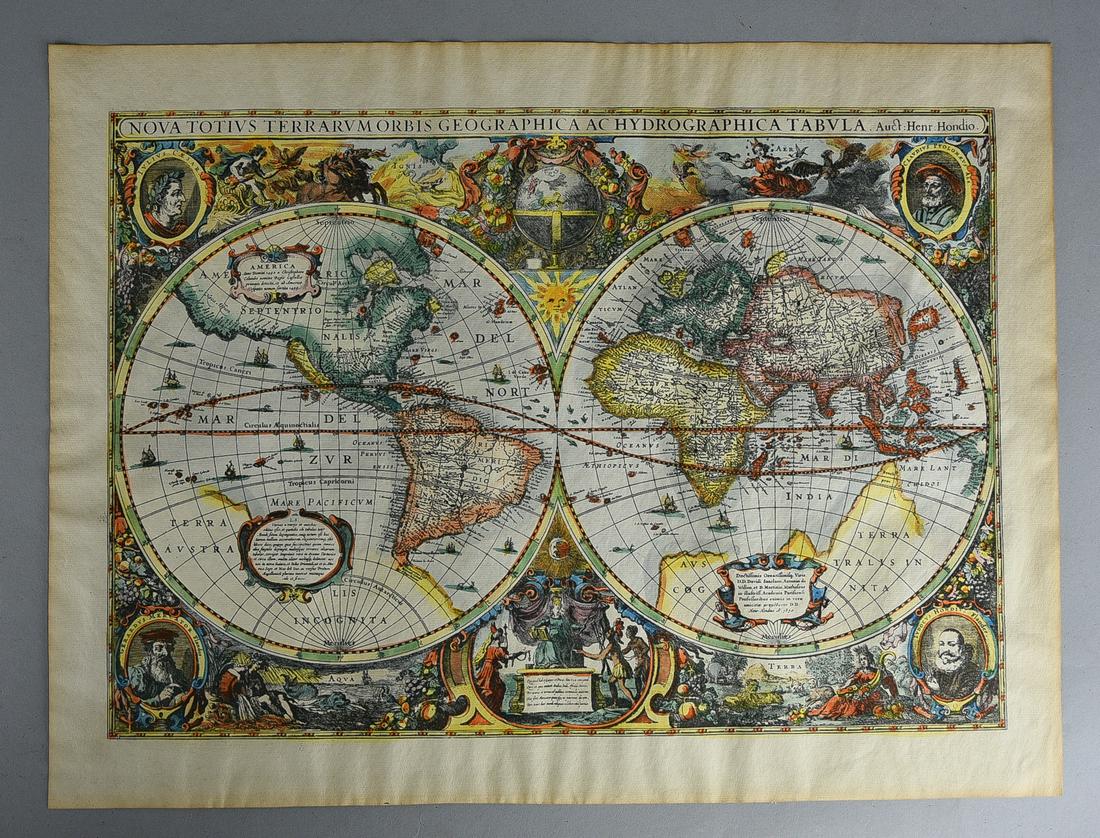 "Le Globe Celeste" Hand Colored Reproduction Map (1 of 8)