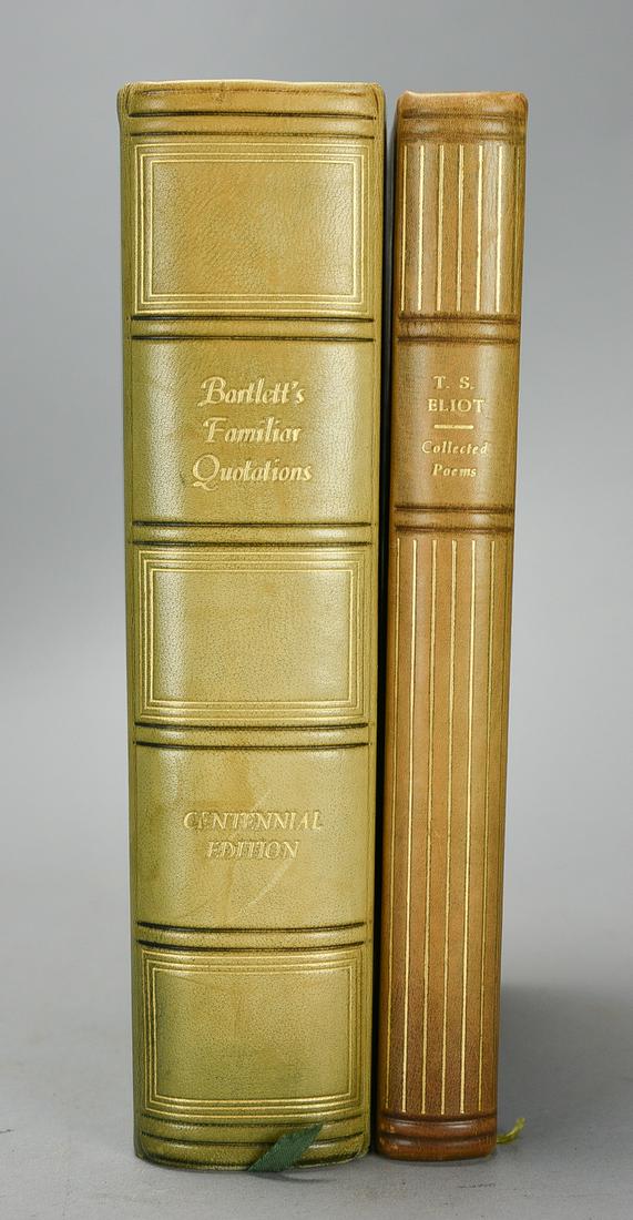 Two Finely Bound Books: Bartlett's Familiar Quotations, 1955 & T.S. Elliot's Collected Poems, 1963 (1 of 5)