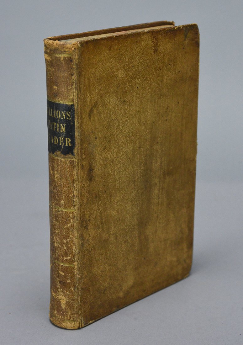 The First Part of Jacobs' Latin Reader, adapted to Bullions' Latin Grammar 19th Ed 1851: The First Part of Jacobs' Latin Reader, adapted to Bullions' Latin Grammar; With an Introduction, on the Idioms of the Latin Language. Full leather bound with black spine label and gilt lettering. 19t