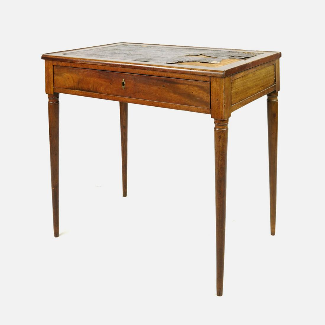 Antique English Mahogany Tea Table w/Two Candle Stand Slides (1 of 14)