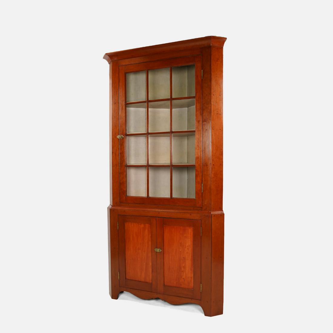 Antique Federal Pennsylvania Two-Piece Cherry Corner Cabinet (1 of 14)