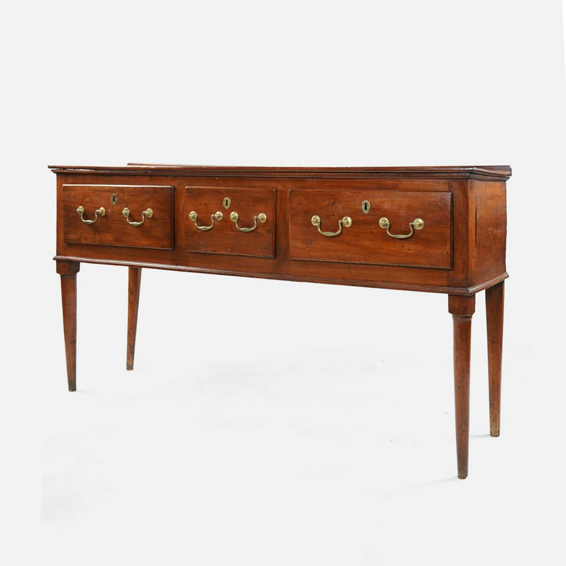 Antique American 18thC Dark Walnut Three-Drawer Sideboard (1 of 20)
