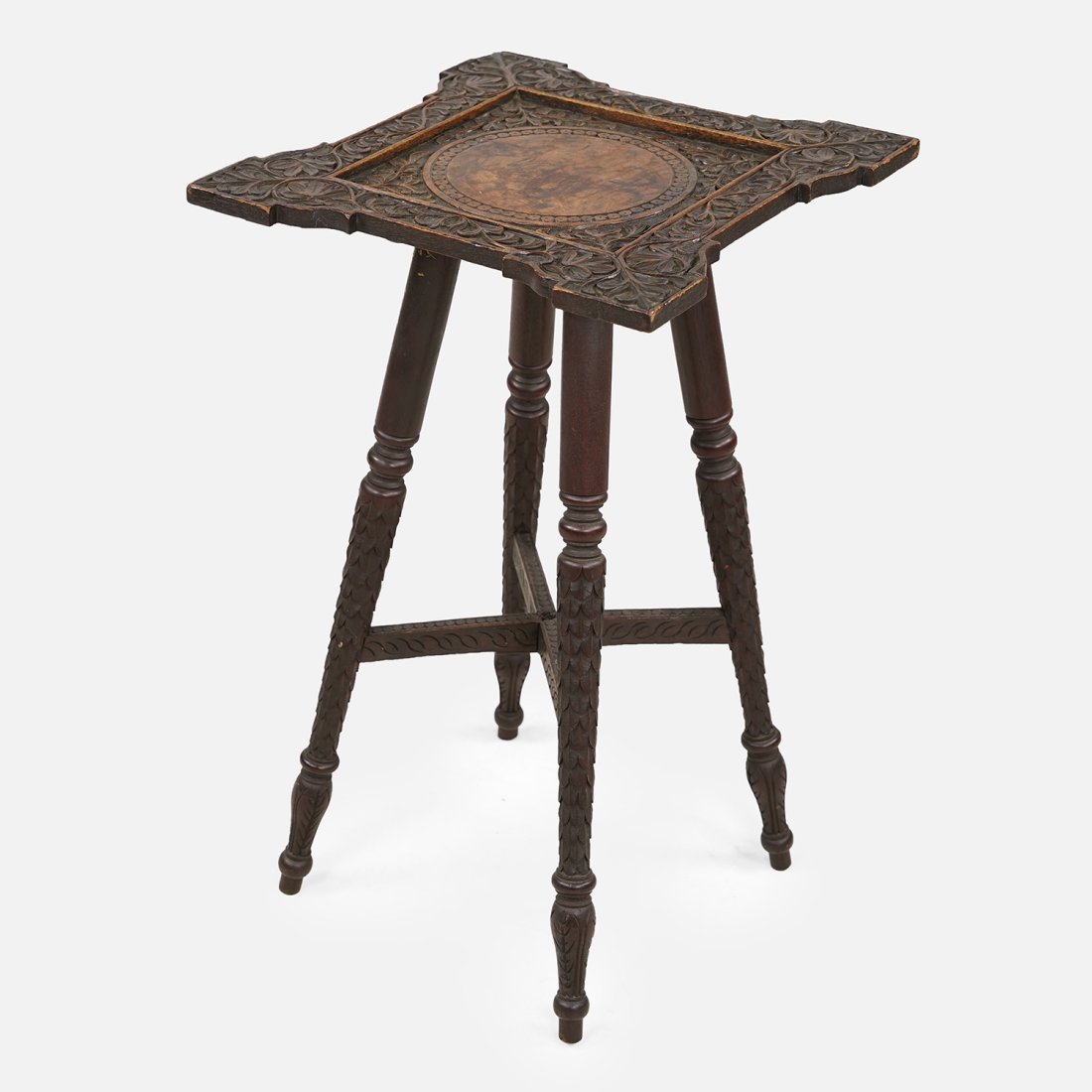 Small Antique Anglo Burmese Hand Carved Side End Table (1 of 13)