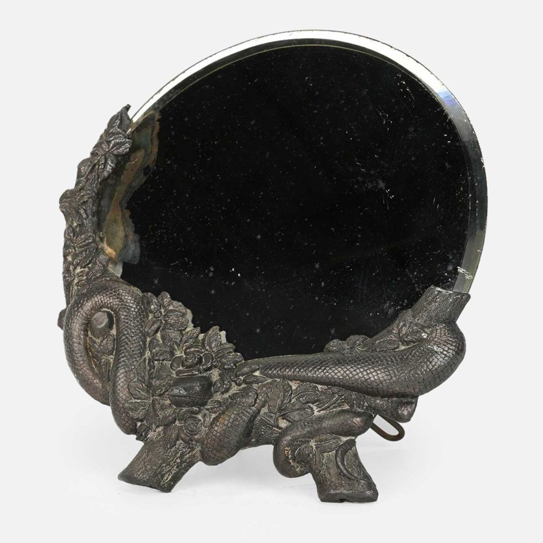 Antique Victorian Garden of Eden Snake Vanity Mirror (1 of 9)