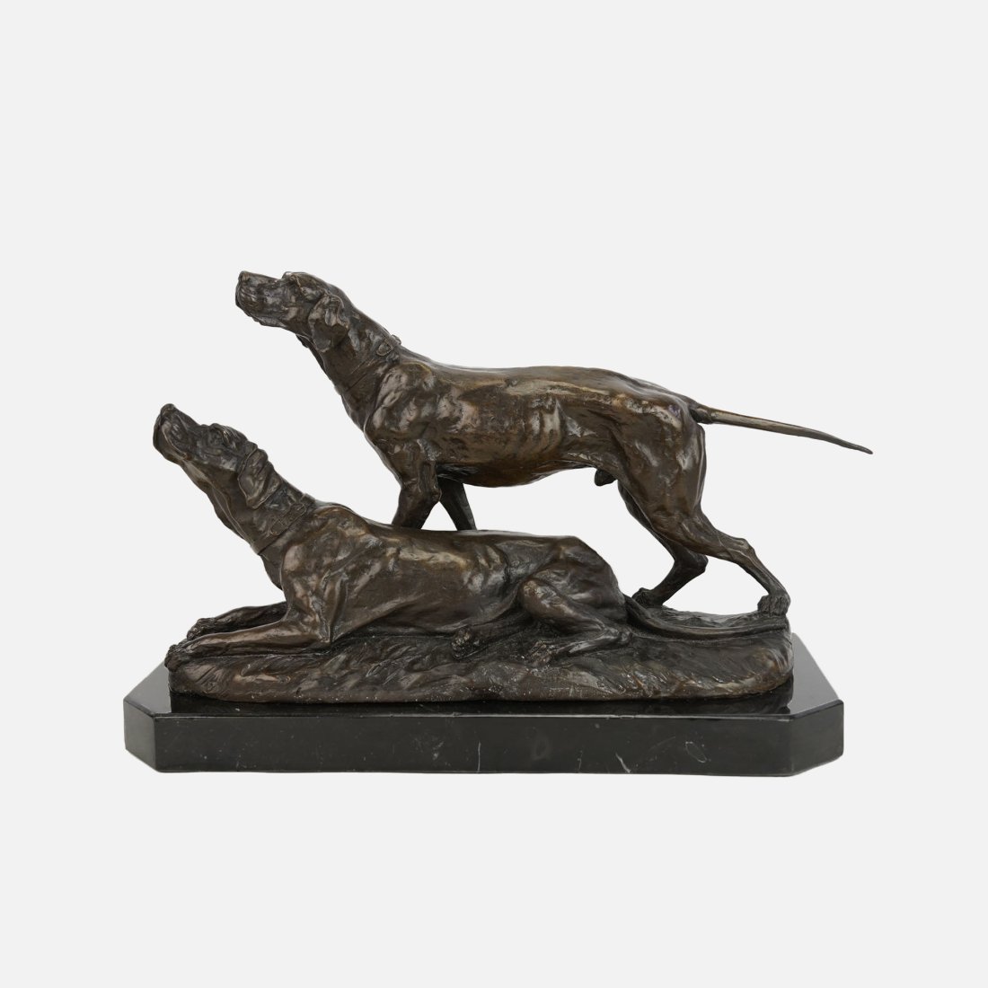 Antique Hunting Dogs Bronze Statue Group (1 of 11)