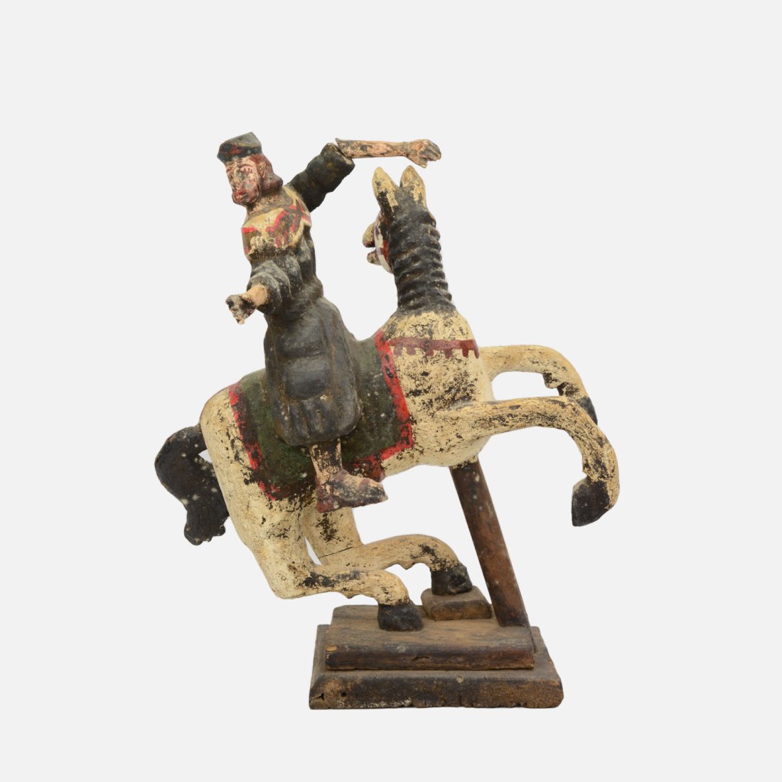 Hand Carved and Painted Equestrian Scuplture (1 of 8)
