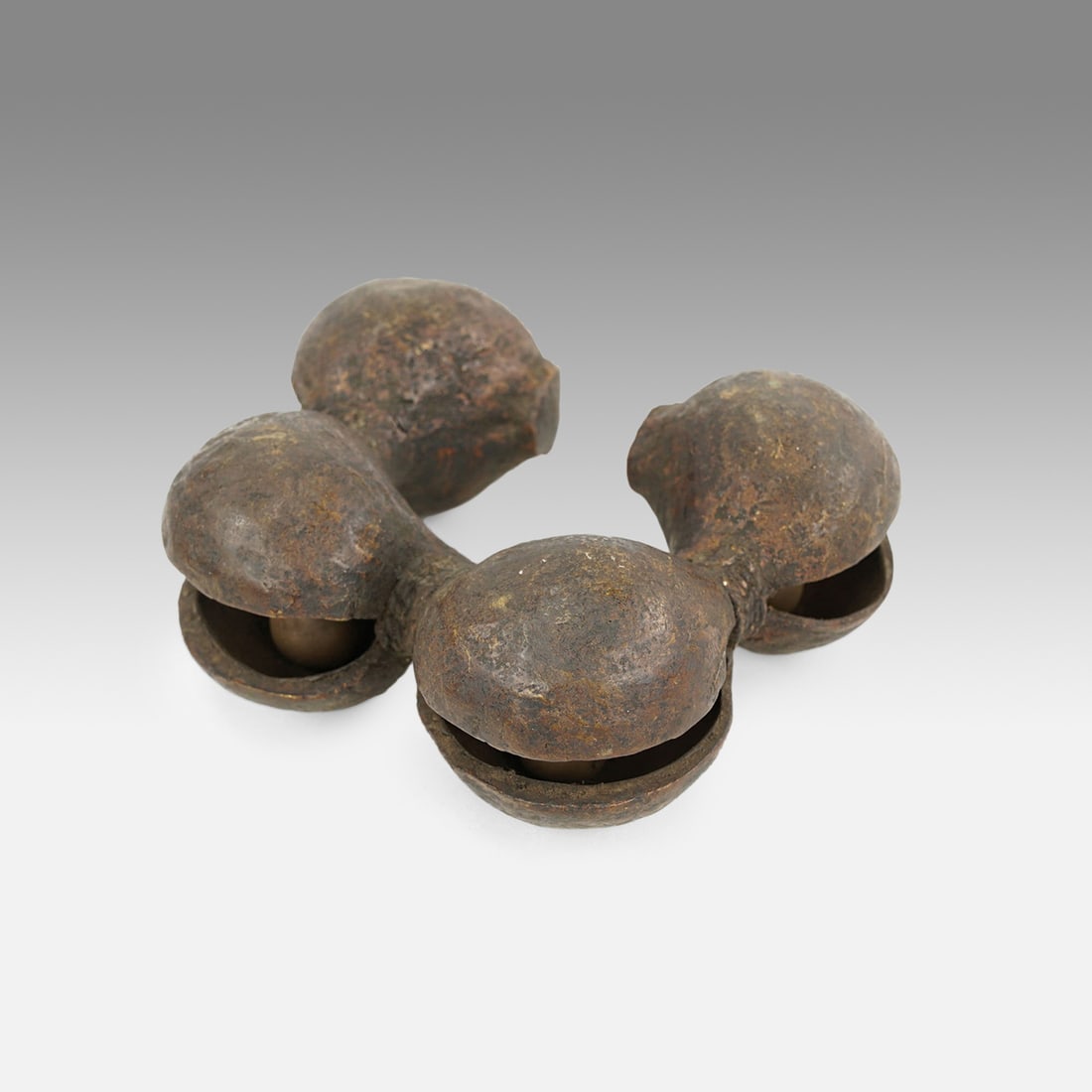 Dan African Iron Crotal Bell Bracelet Anklet Tribal Currency, Liberia (1 of 7)