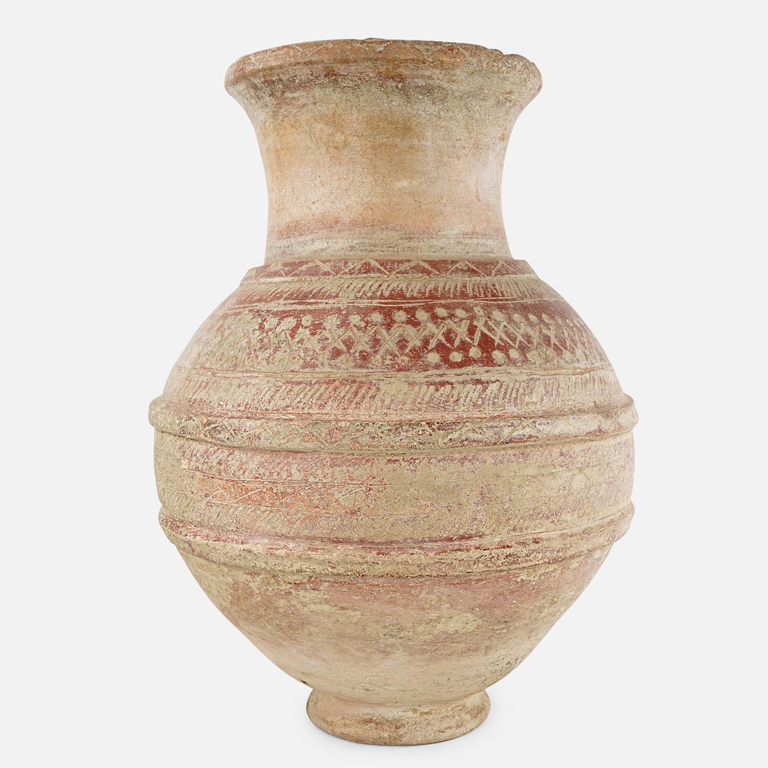 Huge Antique Bozo Somono Terracotta Incised Vessel African Tribal Ceramic, Mali #1: Incised terracotta vessel, red clay; Bozo people, Mali. Worn age-appropriate wear. Purchased 1985 Pierre Robin.