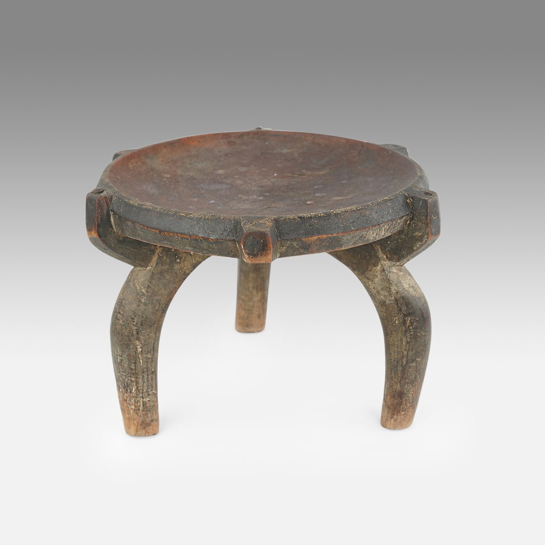 Large Nyamwezi African Carved Wood Milk Stool Hehe/Gogo Tanzania (1 of 9)