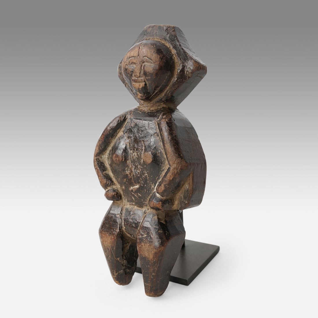 African Punu or Limbu Tribal Carved Wood Deity Female Figure Gabon (1 of 10)