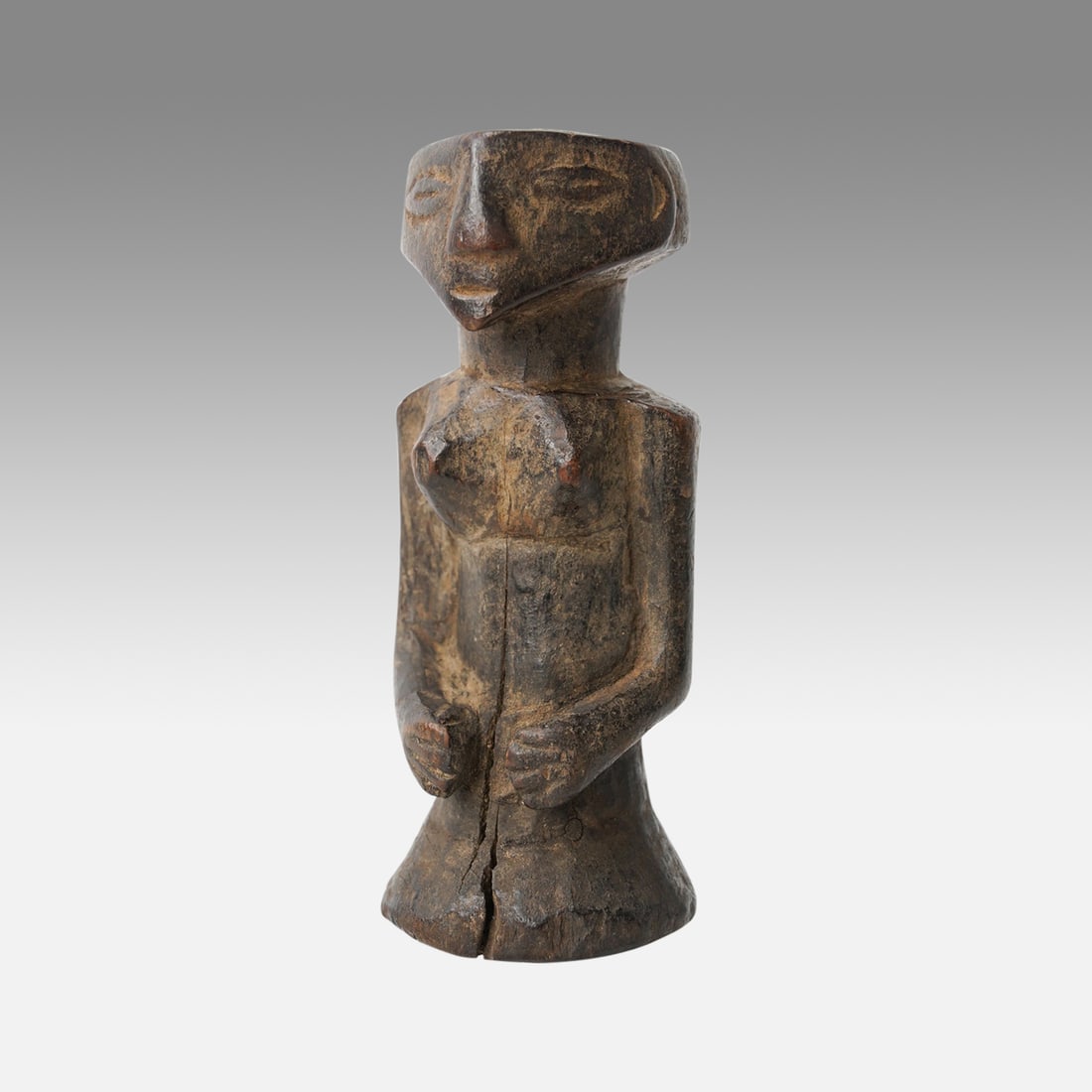 African Kusu Kabeja Carved Wood Female Figure African Tribal Art Fetish Statuette DRC (1 of 9)