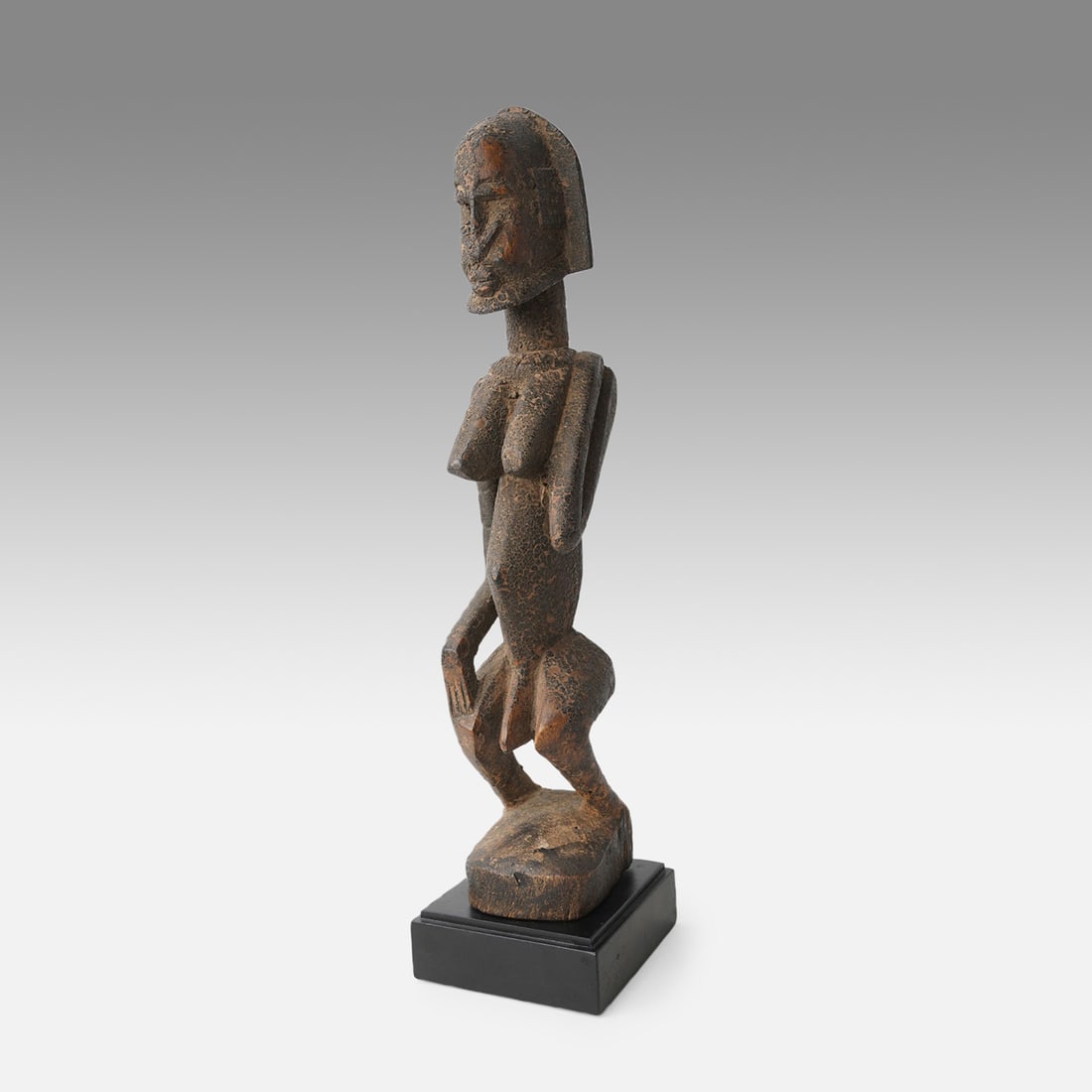 Old Dogon African Carved Wood Wakara Hermaphrodite Altar Figure Tribal Statue from Mali (1 of 13)