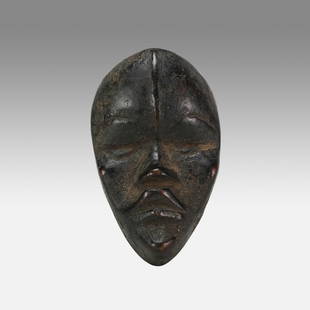 Dan Ma Go Miniature Passport Mask African Carved Wood Tribal Art from Liberia #2: Ca. early to mid 20thC. Very good with no breaks or repairs. Fine original glossy dark patina. Exhibited at The Baltimore Museum of Arts The Monumentality of Miniature African Sculpture in 1973 as Ma