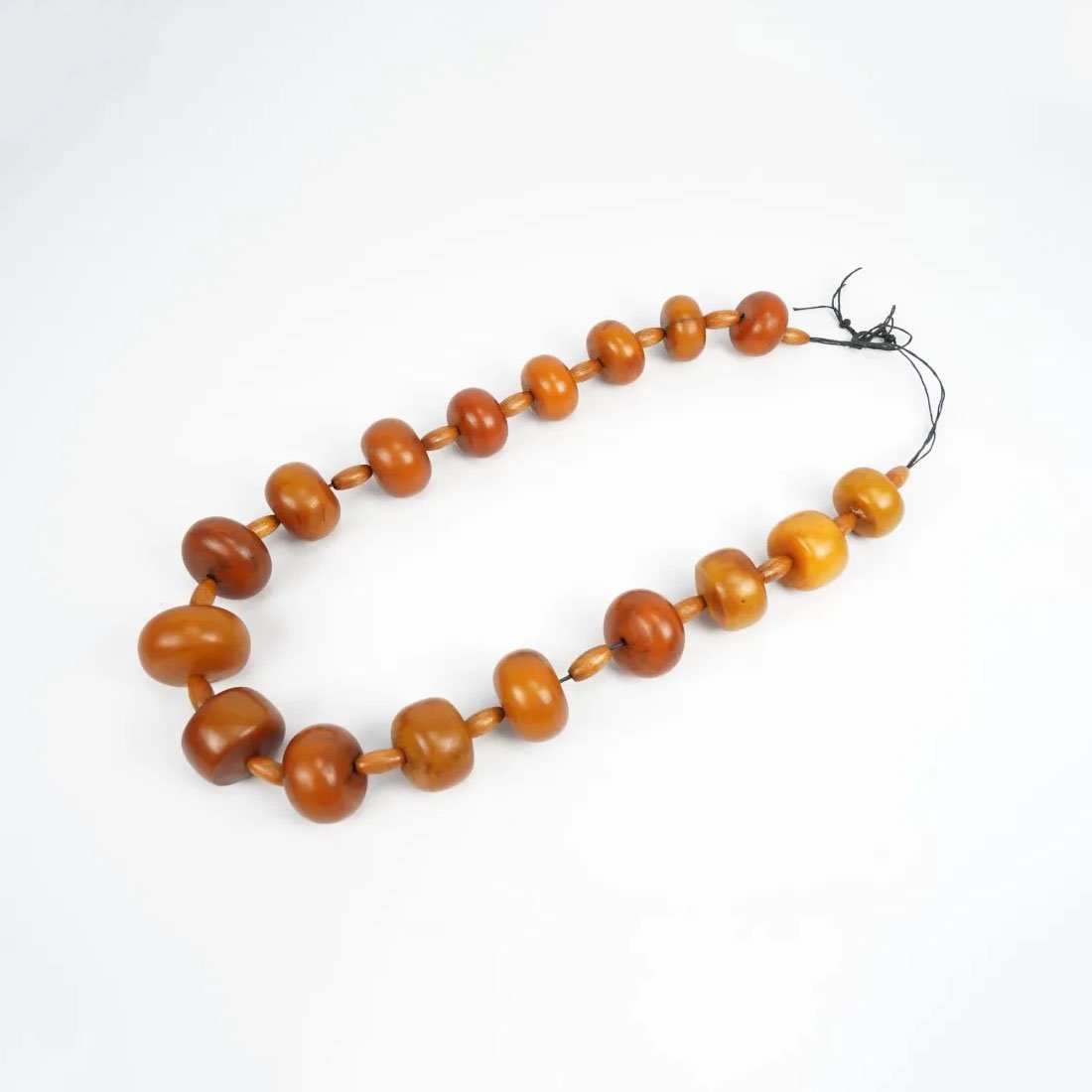 Old African Copal Amber Graduated Trade Bead Necklace (1 of 7)