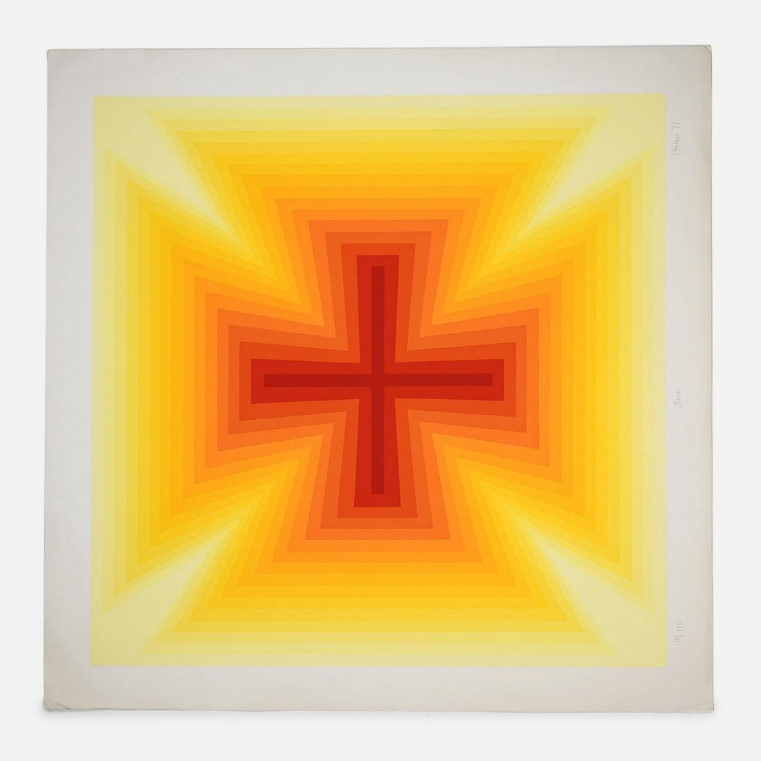 Peters, Jurgen. NOVA 1977 Prism Cross Pencil Signed Silkscreen Print (1 of 5)