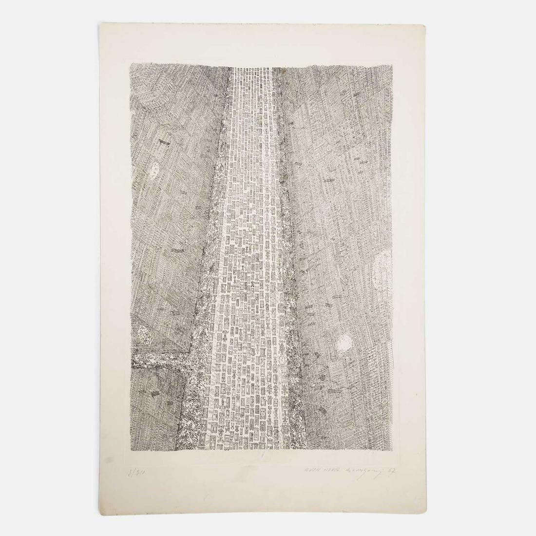 Longoni, Alberto RUSH HOUR 1967 Artist Signed Etching on Paper Print (1 of 4)