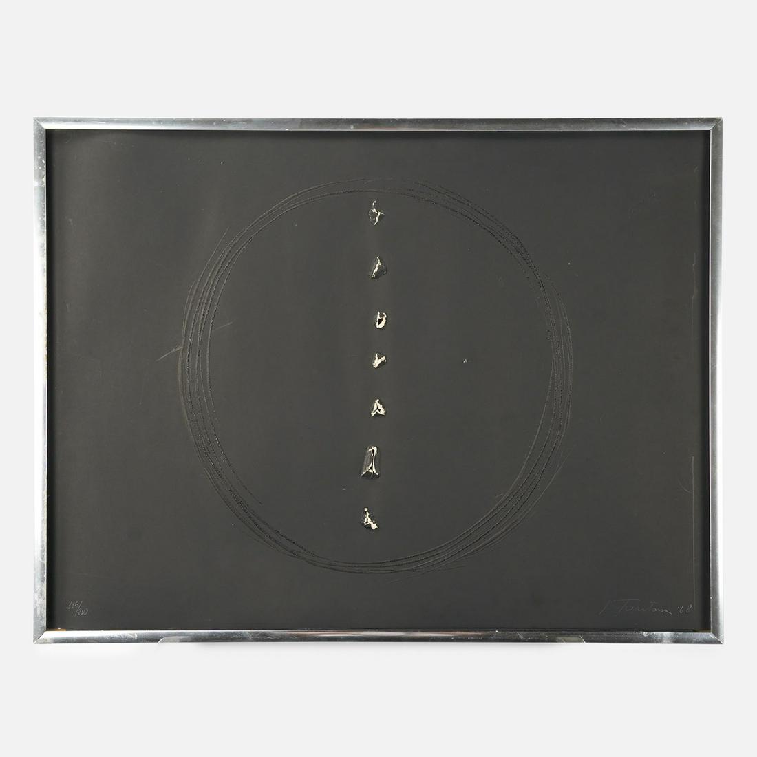 Fontana, Lucio CONCETTO SPAZIALE 1968 Mixed Media Signed Artwork (1 of 7)