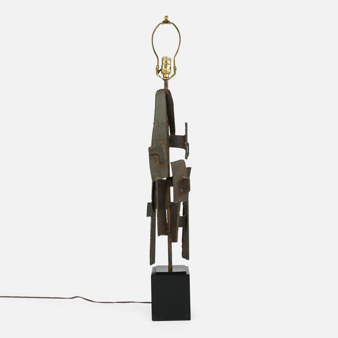 Richard Barr for Laurel Brutalist Wrought Iron Sculptural MCM Table Lamp (1 of 10)