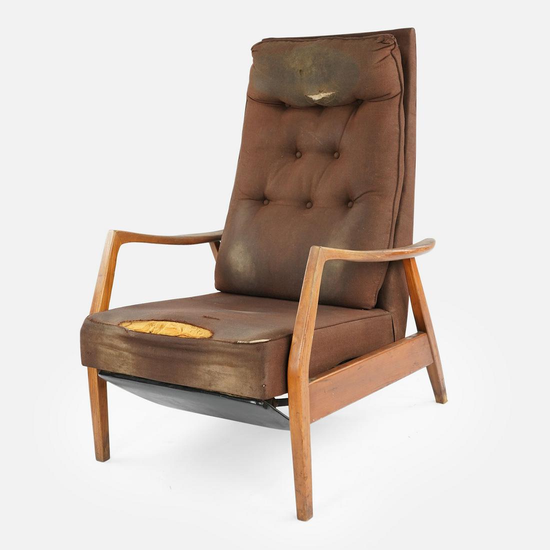 Milo Baughman Recliner Mid-Century Modern Walnut Lounge Chair (1 of 13)