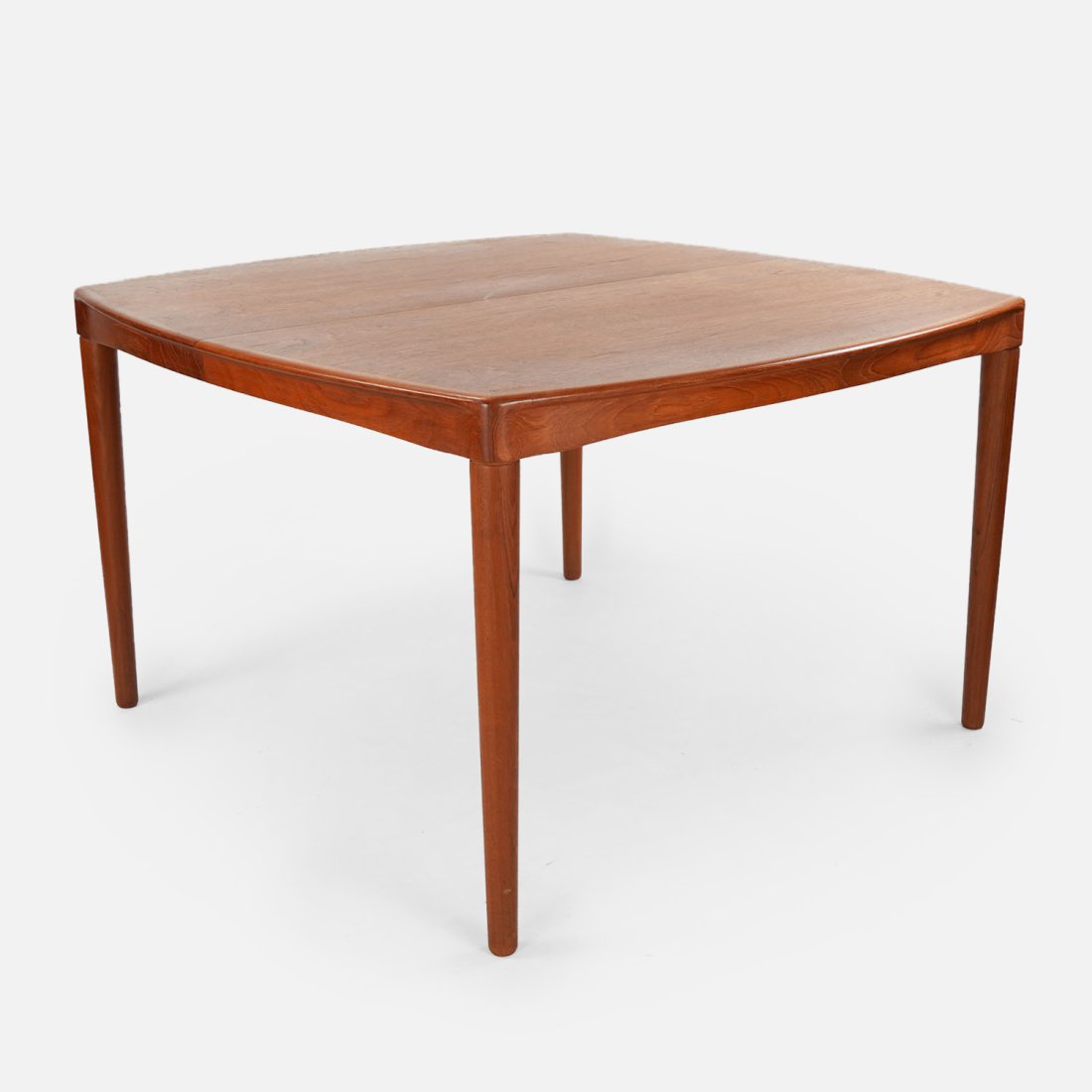 H W Klein for Bramin Danish Modern MCM Solid Teak Dining Table w/Two Leaves (1 of 11)
