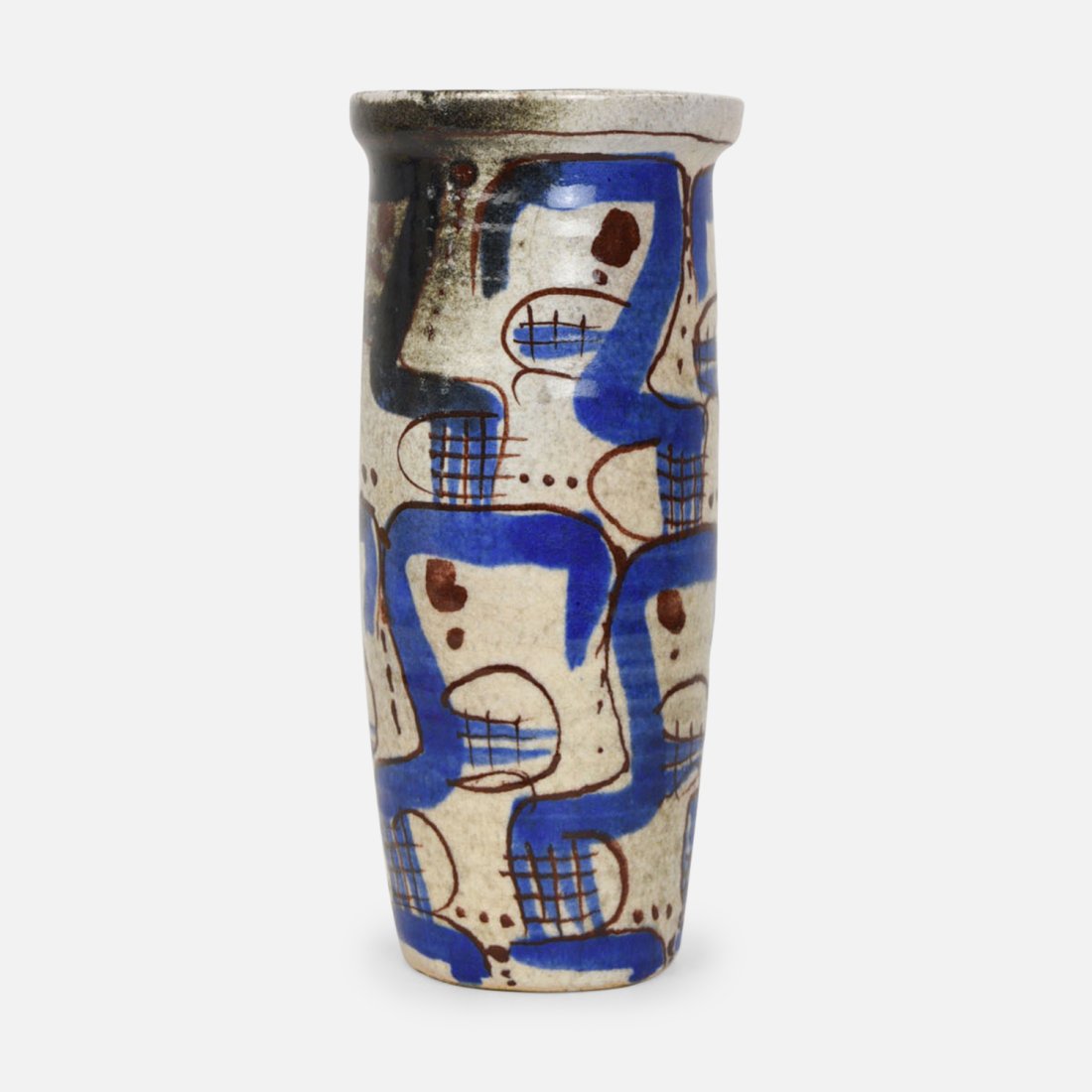 Tall Mid-20thC Art Pottery Signed Studio MCM Modernist Vase (1 of 9)