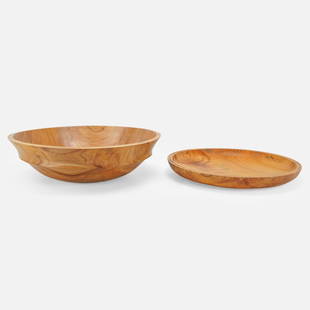 K. C. Cromwell Bench Made Large Elm turned Wood Bowl and Platter: K. C. Cromwell large elm wood bowl and platter. KC Cromwell crafts reclaimed wood bowls in the heart of the Shenandoah mountains. He spent 20 years in the Army including 15 years in the Green Berets,