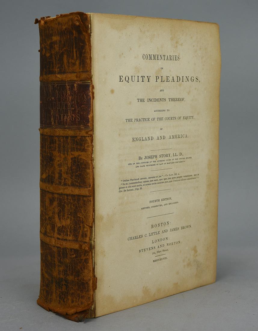 Commentaries on Equity Pleadings by Joseph Story 4th Ed 1848 (1 of 3)