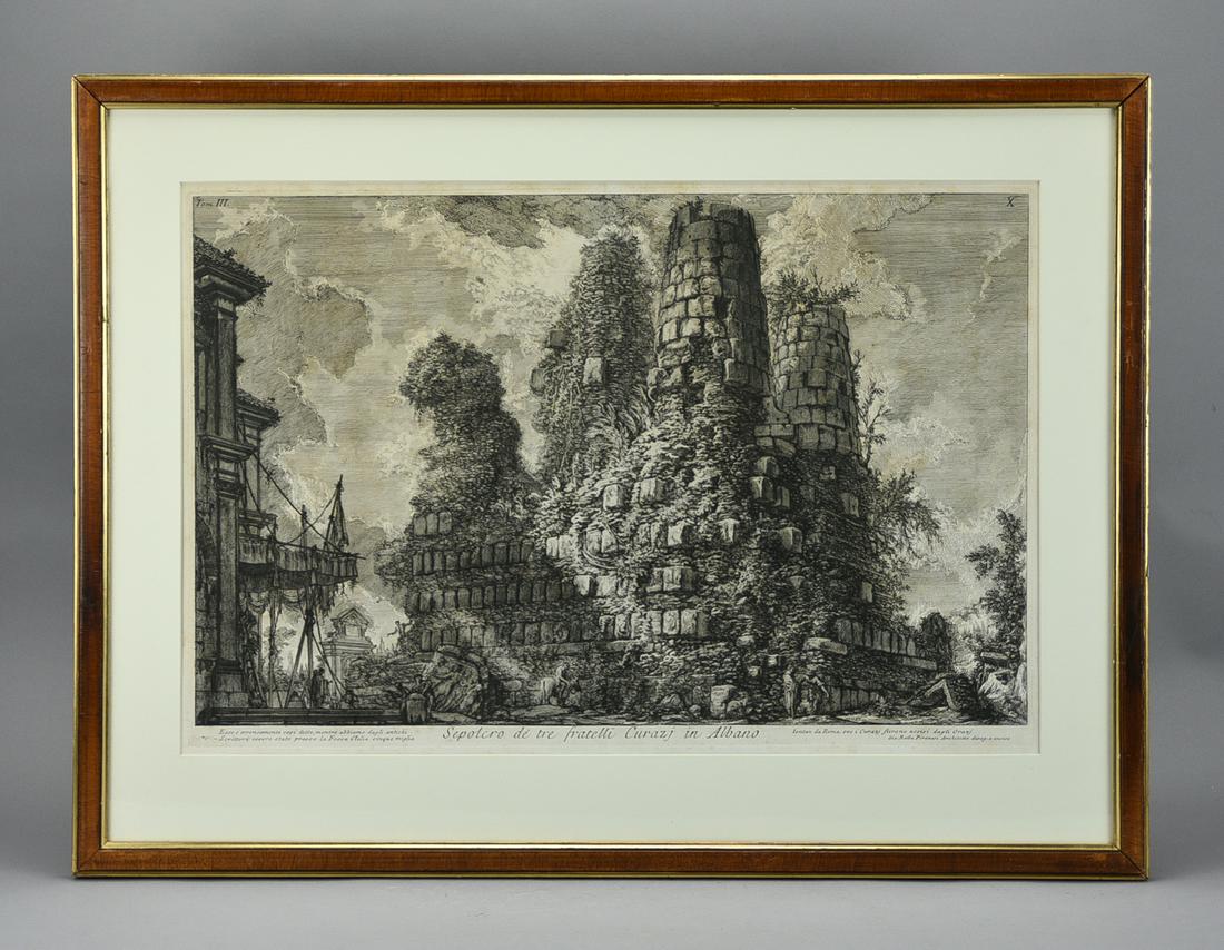 Giovanni Battista Piranesi TOMB OF THE THREE CURATII BROTHERS IN ALBANO 1756 (1 of 11)