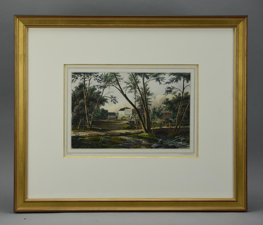 Three Antique Hand Colored Swedish Landscape Prints (1 of 10)