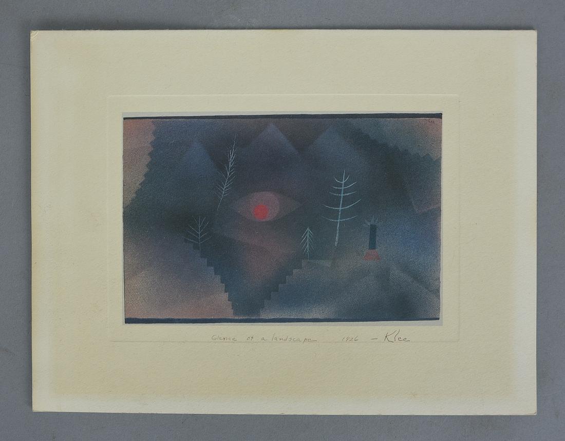 Klee, Paul Signed GLANCE OF A LANDSCAPE 1926 (1 of 2)